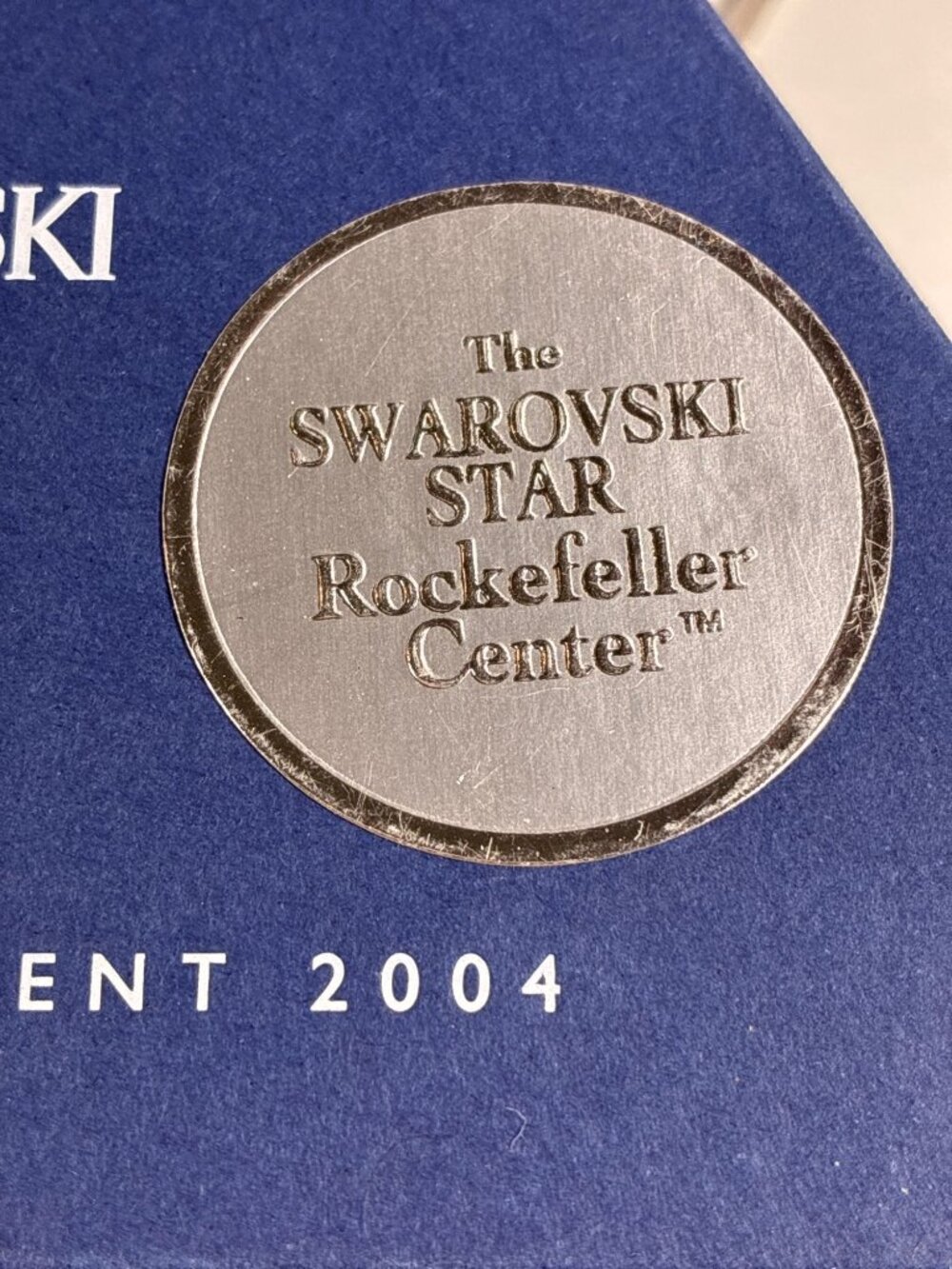 Swarovski 2004 Rockefeller Center Crystal Star Ornament Box COA - Picture 4 of 16